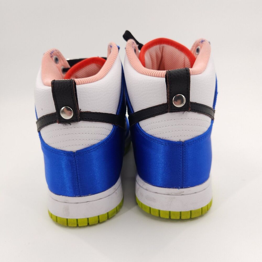 Nike Dunk High Blue Satin Shoes Women Size 10 - Picture 5 of 9